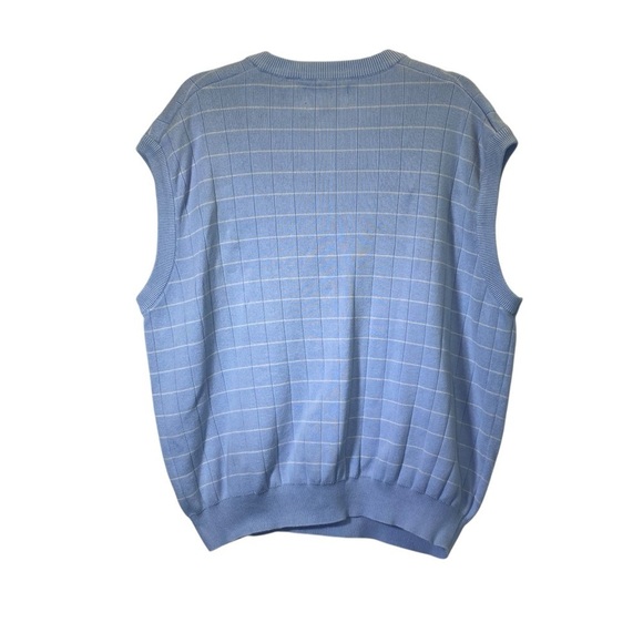 GREG NORMAN Collection Men's Size XL Blue white Sweater Vest Golf Sportswear - Picture 3 of 5